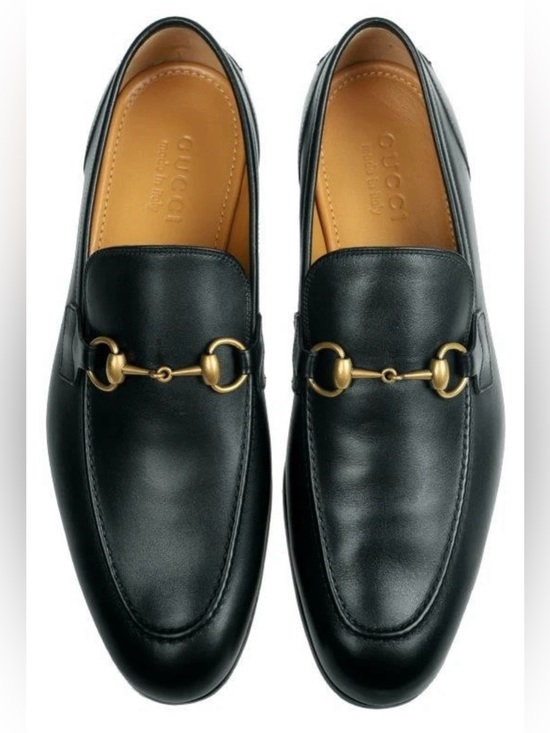 NEW GUCCI MEN\'S BLACK LEATHER HORSEBIT \